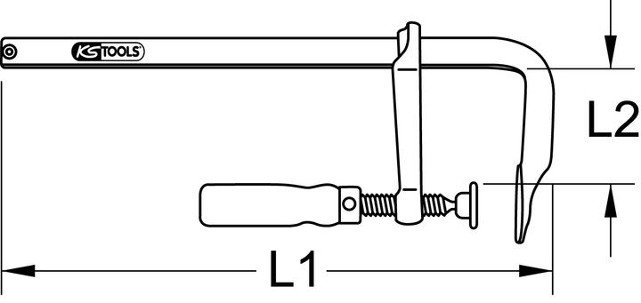 Produktbild KS Tools Ganzstahl-Schraubzwinge (1000 mm)
