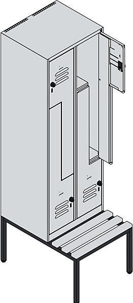 Actual product image C+P Z locker Classic PLUS bench seat (60 cm, 212 cm)
