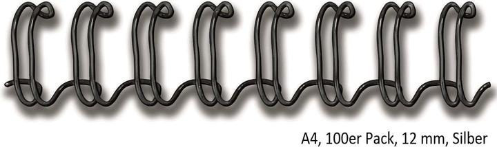 Actual product image Fellowes Wire comb 12mm, 34 loops, silver, 100 pcs