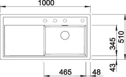 Produktbild Blanco Zenar XL 6 S (Aufsatzspülbecken, 100 cm, 51 cm)