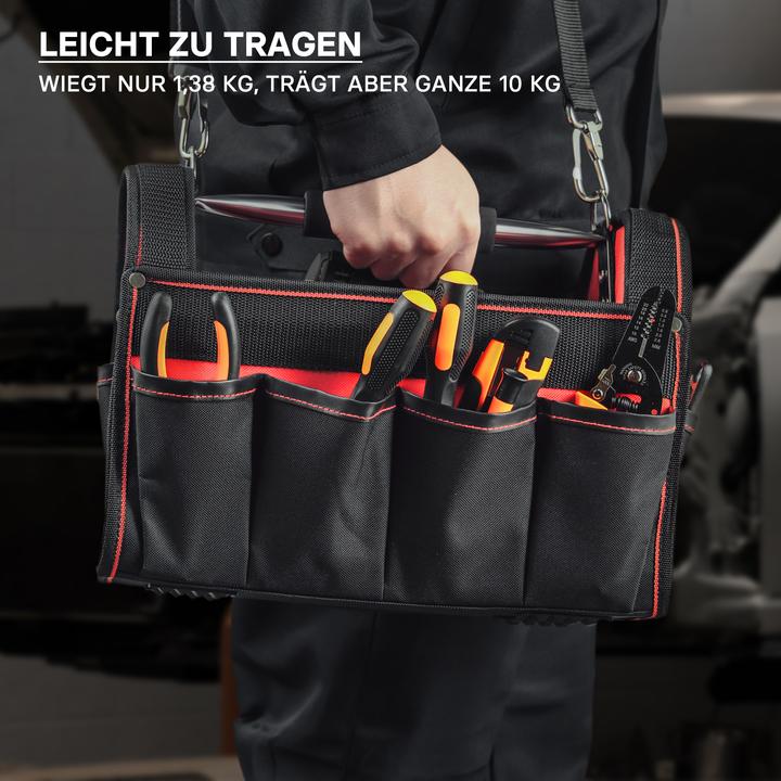 Image du produit Wiltec Sac à outils Taille XL Bandoulière réglable et Poignée Poches intérieures et extérieures Porte-outil