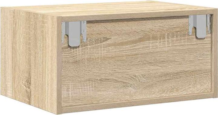 Actual product image VidaXL Wall-mounted bedside cabinet with LED lights Sonoma oak wardrobe Bedside cabinet