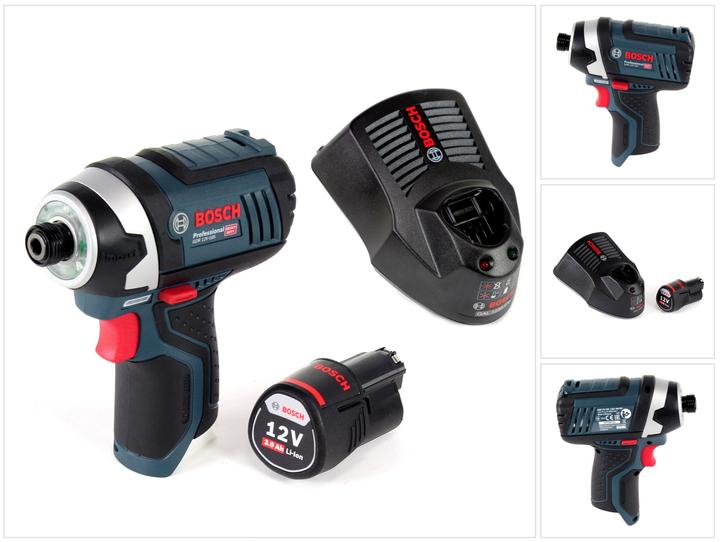 Actual product image Bosch Professional Bosch GDR 12V-105 Cordless Impact Driver + 1x Battery GBA 12 V 3.0 Ah + 1x Charger GAL 1230 (Rechargeable battery operated)