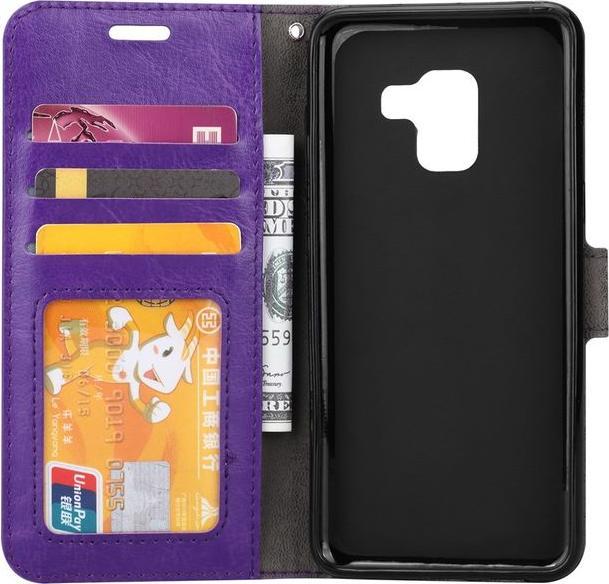 Image du produit MU Classic Couverture en cuir Crazy Horse Bookcover en cuir de cheval fou (Samsung Galaxy A8 (2018))