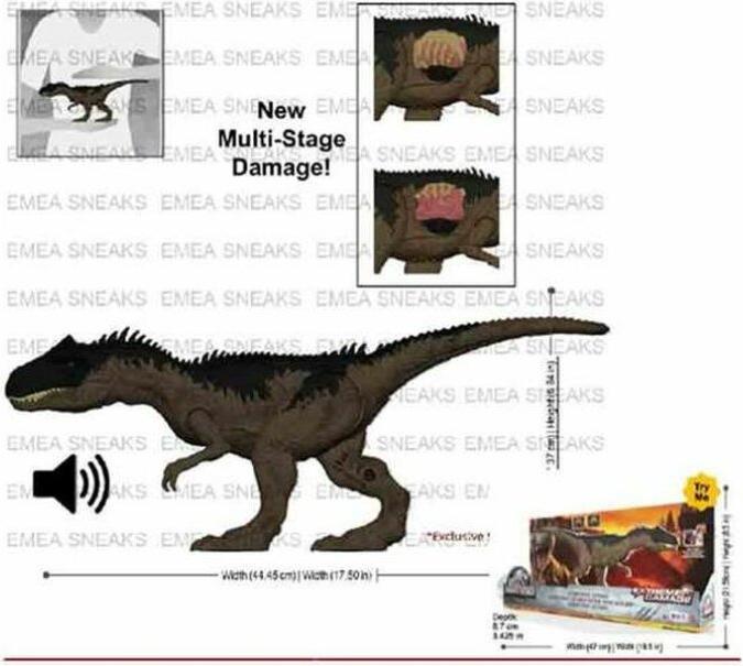 Productafbeelding Mattel Jurassic World - Extreme Damage Roarin' Allosaurus (HFK06)