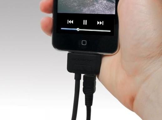 Image du produit Scosche sneakPEEK Câble audio/vidéo composite RCA pour iPad/iPhone /iPod touch Noir (0.21 m, RCA)
