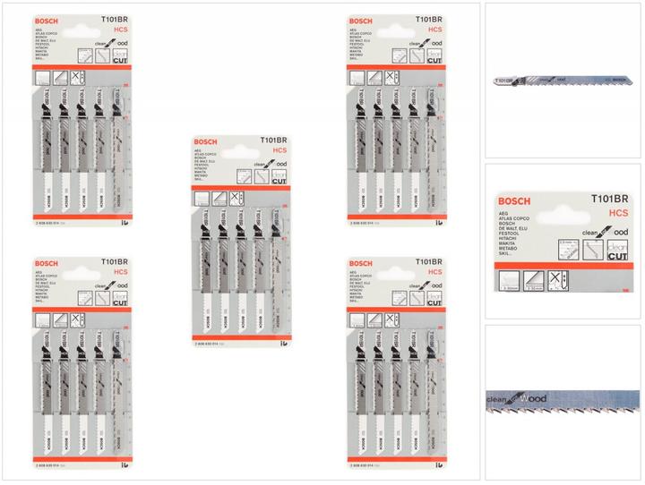 Produktbild Bosch Professional Zubehör Stichsägeblatt T 101 BR Clean for Wood, 25er-Pack