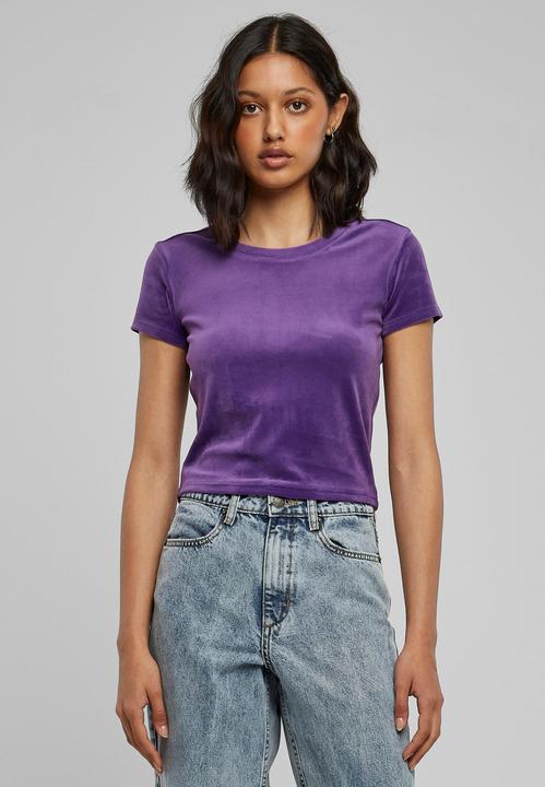 Image du produit Urban Classics Ladies Short Velvet Tee (S)