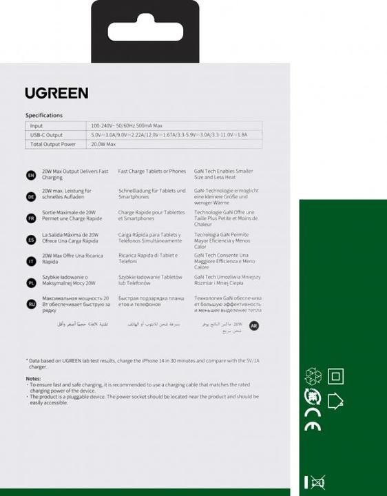 Actual product image Ugreen Nexode Mini (20 W)