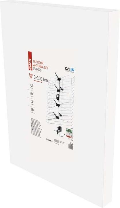 Actual product image Emos Outdoor Antenna EM-025, 0–100 km DVB-T2 (DVB-T / -T2)