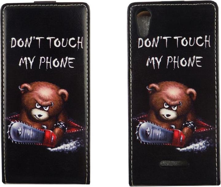 Actual product image König Design Wiko Lenny 4 Mobile Phone Case Protective Case Bear with Chainsaw Pocket Flip Cover Cases (Lenny 4)