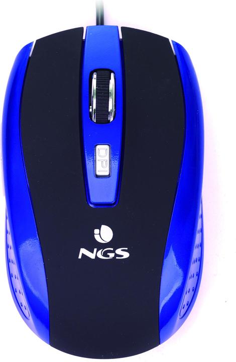 NGS Mouse a spunta blu a destra USB Tipo-A ottico 1600 DPI (Cablato)