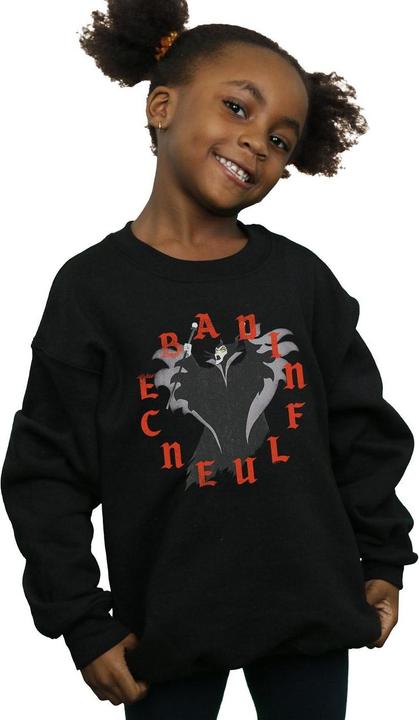 Actual product image Disney Girls Maleficent Bad Influence Sweatshirt (140, 146)