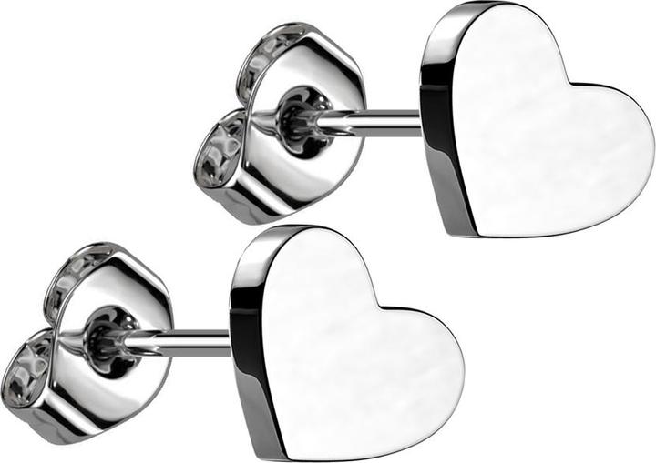 Image du produit Star Piercing Threadless clous d'oreille argent coeur argent (sans laiton, Titane G23)