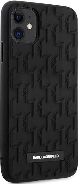 Actual product image Karl Lagerfeld KLHCN61RUPKLPK iPhone 11 / Xr 6.1" hardcase czarny/black 3D Monogram (Apple iPhone XR)