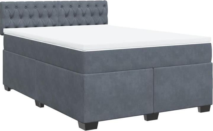 Image du produit VidaXL Bo x lit de saut avec matelas 160 x 200 cm velours (160 x 200 cm, 160 x 200 cm)