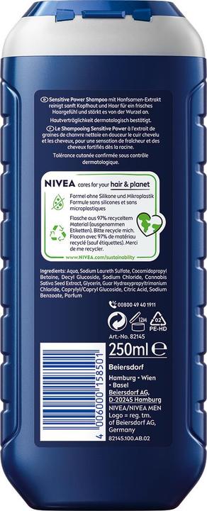 Actual product image NIVEA MEN Sensitiv Power (250 ml, Liquid shampoo)