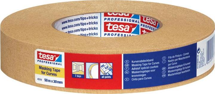 Produktbild tesa tesakrepp® Kurvenabdeckband 50m:25mm (25 mm)
