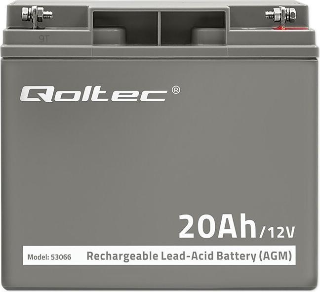 Immagine prodotto Qoltec 53066 Batteria AGM 12V 20Ah max. 300A