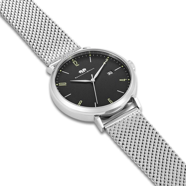 Immagine prodotto Orologio al quarzo Arakon II in acciaio inox argento - 34086 (Orologio da polso analogico, 42 mm)