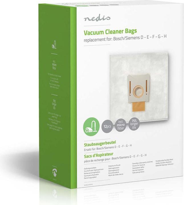 Produktbild Nedis Staubsaugerbeutel für Bosch /Siemens D - E - F - G - (12 x)