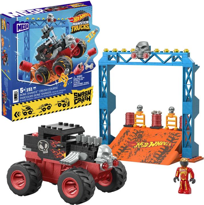Actual product image Hot Wheels MEGA HW MT Bone Shaker Crash Set