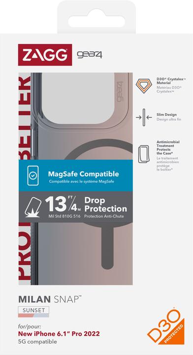 Immagine prodotto Zagg Casi Gear4 Milano Snap Apple (Apple iPhone 14 Pro)