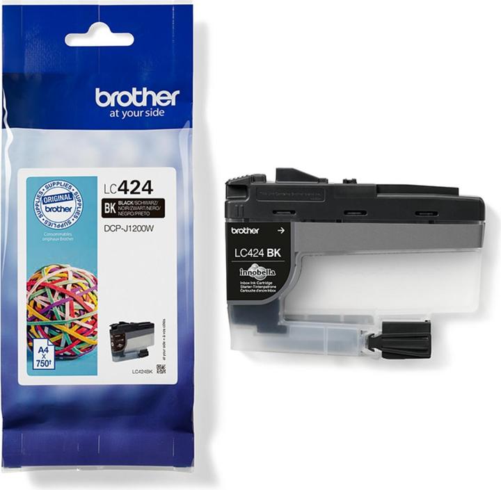 Actual product image Brother LC-424BK Ink Cartridge - Black (FC)