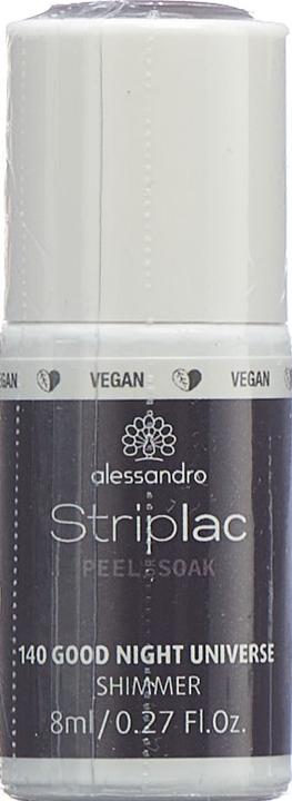 Produktbild Alessandro Striplac Peel or Soak Good Night Universe 8 ml (Glitter, Grau, Schwarz, Abziehbarer Nagellack)