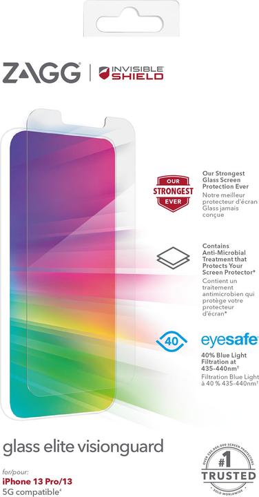 Actual product image InvisibleShield Elite VisionGuard+ (1 Piece, Apple iPhone 13 Pro)