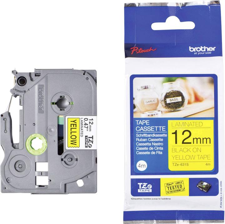 Immagine prodotto Brother TZE-631S NASTRO LAMINATO 12 MM (1.20 cm, Giallo)