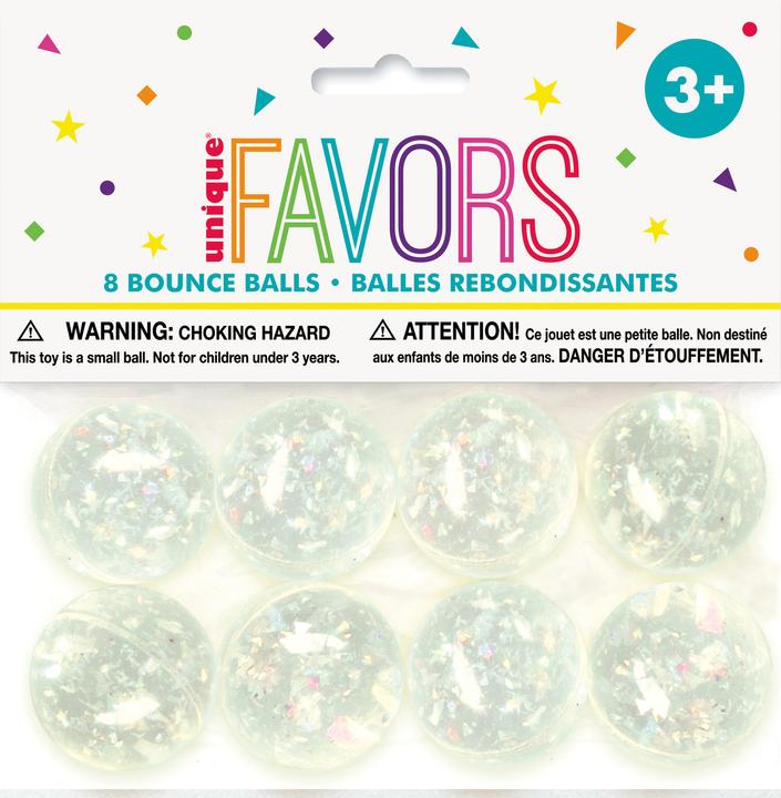 Actual product image Unique Transparent bouncing balls (8 pcs)