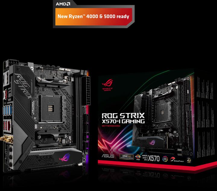 Produktbild ASUS ROG Strix X570-I Gaming (AM4, AMD X570, Mini-ITX)