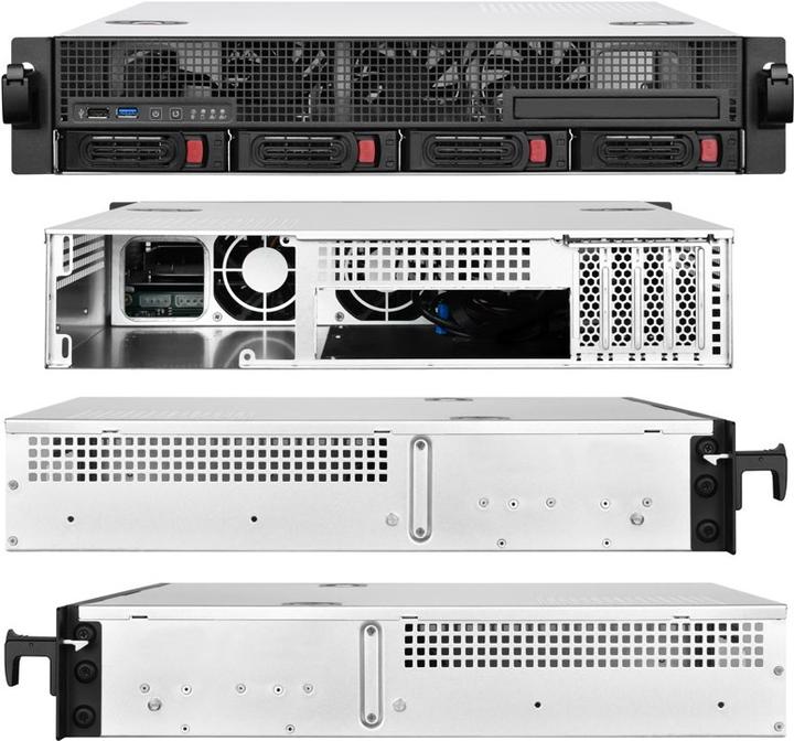 Actual product image Silverstone RM21-304 - rack mount - 2U - micro ATX - without power supply (ATX / PS/2)