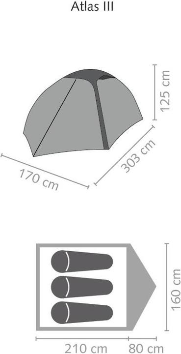Produktbild Salewa Atlas (Kuppelzelt, 3 kg, 3 Personen)