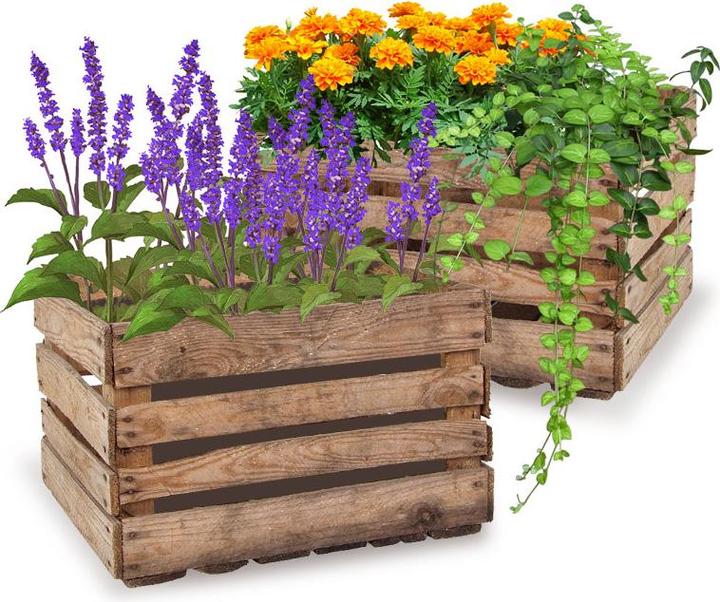 Immagine prodotto Natura Punto Set di 4 scatole decorative in legno (50,5 x 41 x 31,5 cm)