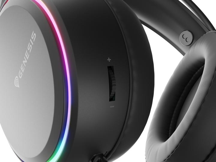 Actual product image Genesis Słuchawki SŁUCHAWKI NAUSZNE NEON 613 RGB Z MIKROFONEM PODŚWIETLENIE CZARNE (Cable)
