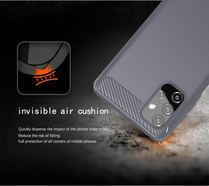 Actual product image Cadorabo TPU Ultra Slim carbon stainless steel Combi Cover (Samsung Galaxy A32 5G)