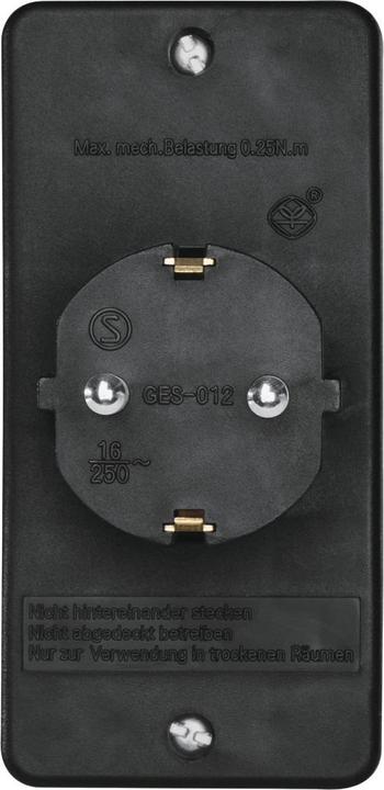 Actual product image Hama Socket outlet adapter 3-fold, 1x earth contact, 2x Euro, black (3 x)