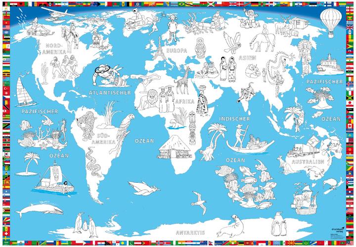 Immagine prodotto Pittura mappa mondo poster