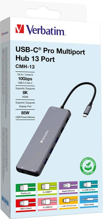 Actual product image Verbatim Pro Multiport Hub CMH-13 (USB-C, 13 Ports)
