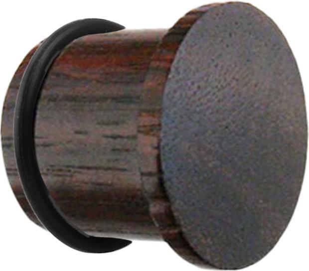 Image du produit Star Piercing Flared Plug Plat en bois de Narra avec joint torique (sans laiton, Organique)