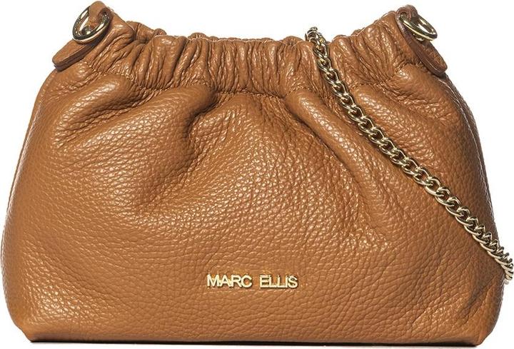 Marc Ellis Damen Schultertasche Made In Italy - Modell Lumena - 100% Leder - 21.0 X 16.5 X 7.5 Cm
