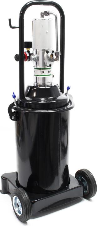 Produktbild Wiltec Profi Fettpresse 12Liter Druckluft pneumatisch fahrbar Abschmierpresse Schmieren