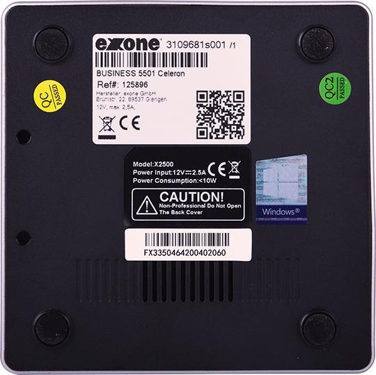 Produktbild Exone BUSINESS 5501 Celeron N3350, 4GB, 60GB SSD, W10Pro *lüfterlos* (Intel Celeron N3350)