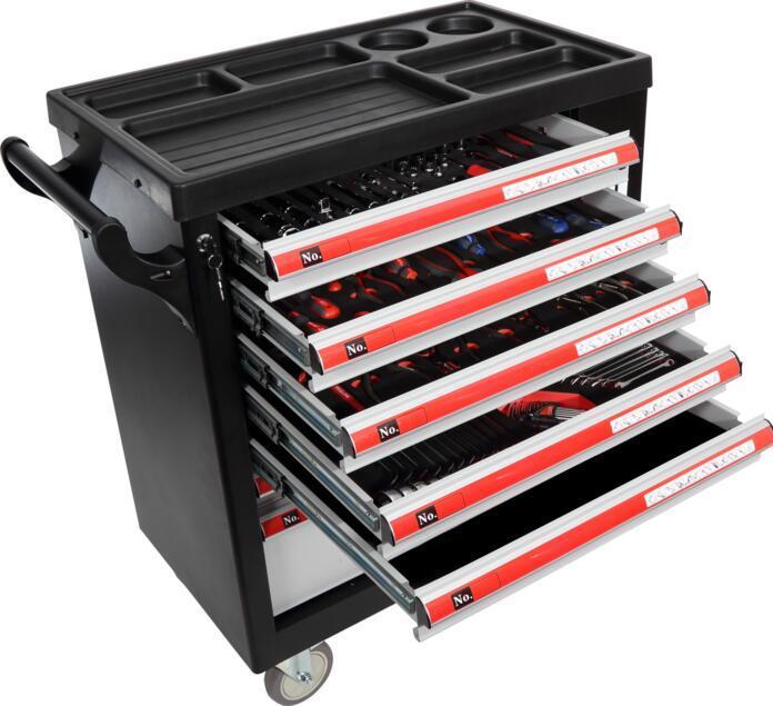 Actual product image Pro-Line Proline tool cabinet, 7 drawers, 79x49x101cm with filler 206-piece Prolin (206 pieces)