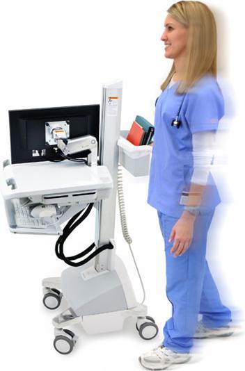 Actual product image Ergotron EMR Cart with LCD Arm, LiFe Powered - Cart for LCD Display / PC Equipment - Ku