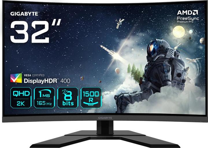 Actual product image Gigabyte G32QC A (2560 x 1440 pixels, 31.50")