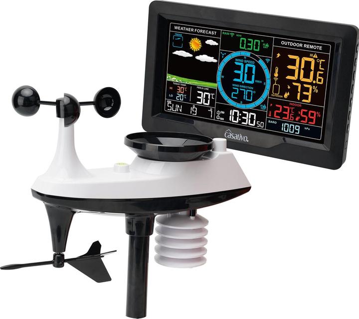 Immagine prodotto Casativo Stazione meteo professionale senza fili con sensore da esterno 5in1, display a colori XL