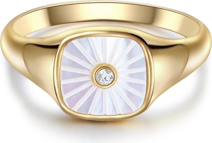 Immagine prodotto Glanzstücke München Donna Argento Cubico Zirconia Madreperla Oro Giallo - 29033 (54, 925 Argento)